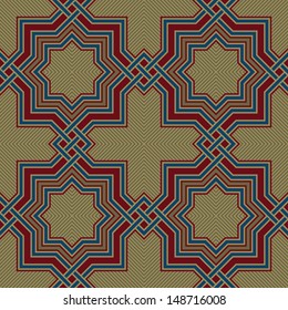 Morocco Seamless Pattern. Traditional Arabic Islamic Background. Mosque decoration element.