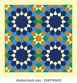Morocco Seamless Pattern. Traditional Arabic Islamic Background. Mosque decoration element.