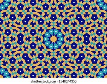 Morocco Seamless Pattern. Traditional Arabic Islamic Background. Mosque decoration element.