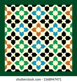 Morocco Seamless Pattern. Traditional Arabic Islamic Background. Mosque decoration element.