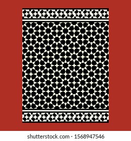 Morocco Seamless Pattern. Traditional Arabic Islamic Background. Mosque decoration element.
