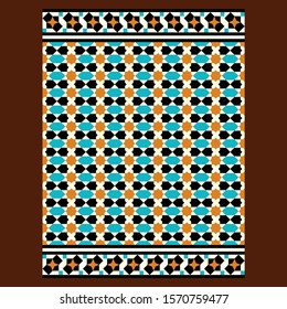 Morocco Seamless Pattern. Traditional Arabic Islamic Background. Mosque decoration element.