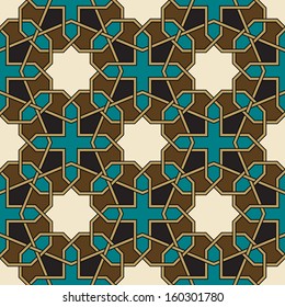 Morocco Seamless Pattern. Traditional Arabic Islamic Background. Mosque decoration element.