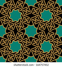 Morocco Seamless Pattern. Traditional Arabic Islamic Background. Mosque decoration element.