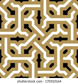 Morocco Seamless Pattern. Traditional Arabic Islamic Background. Mosque decoration element.