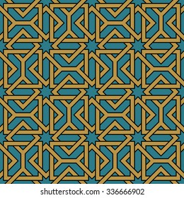 Morocco Seamless Pattern. Traditional Arabic Islamic Background. Mosque decoration element.