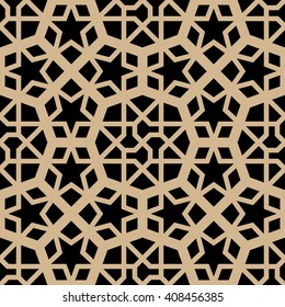 Morocco Seamless Pattern. Traditional Arabic Islamic Background. Mosque decoration element.
