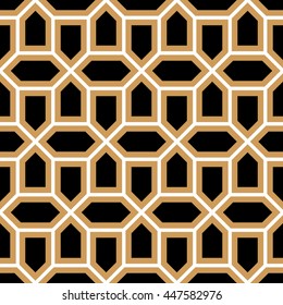 Morocco Seamless Pattern. Traditional Arabic Islamic Background. Mosque decoration element.