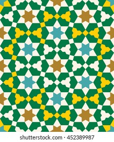 Morocco Seamless Pattern. Traditional Arabic Islamic Background. Mosque decoration element.