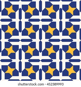 Morocco Seamless Pattern. Traditional Arabic Islamic Background. Mosque decoration element.