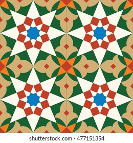 Morocco Seamless Pattern. Traditional Arabic Islamic Background. Mosque decoration element.
