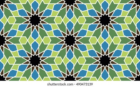 Morocco Seamless Pattern. Traditional Arabic Islamic Background. Mosque decoration element.