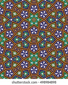 Morocco Seamless Pattern. Traditional Arabic Islamic Background. Mosque decoration element.