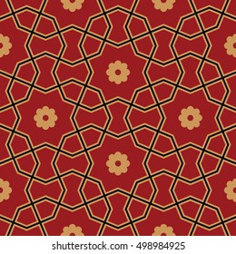 Morocco Seamless Pattern. Traditional Arabic Islamic Background. Mosque decoration element.