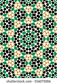 Morocco Seamless Pattern. Traditional Arabic Islamic Background. Mosque decoration element.