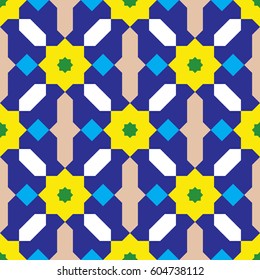 Morocco Seamless Pattern. Traditional Arabic Islamic Background. Mosque decoration element.