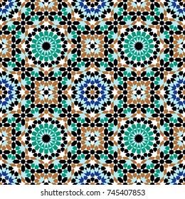 Morocco Seamless Pattern. Traditional Arabic Islamic Background. Mosque decoration element.