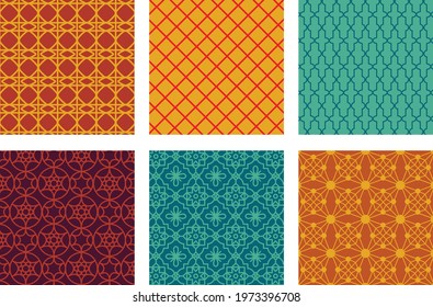 Morocco seamless pattern vector with different colors