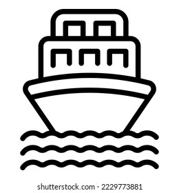 Morocco ship icon outline vector. Africa travel. Cityscape travel