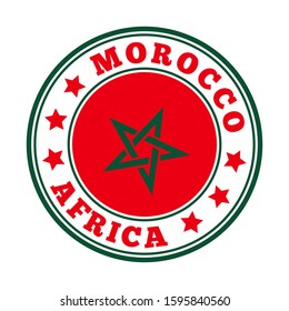 Morocco sign with national flag, vector illustration symbolizing the country's identity.