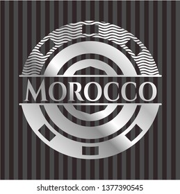 Morocco silvery shiny emblem