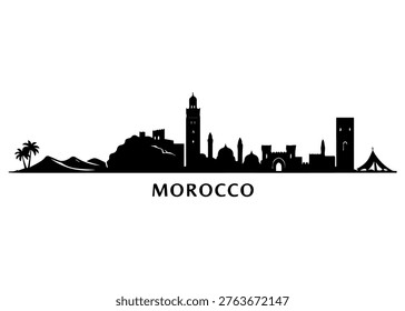 Morocco skyline 
Vector skyline on a white background