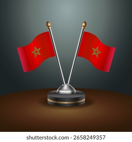 A tabela Marrocos sinaliza a relação com o plano de fundo de gradiente. Ilustração de vetor