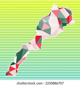 Morocco vector illustration. Morocco design on gradient stripes background. Technology, internet, network, telecommunication concept. Neat vector illustration.