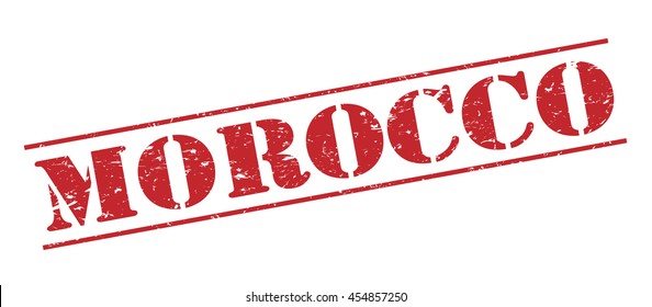 morocco vector stamp on white background
