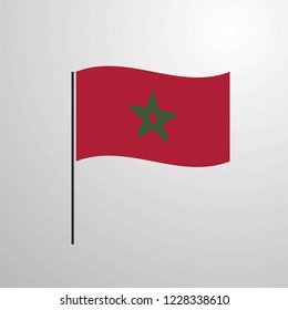 Morocco waving Flag