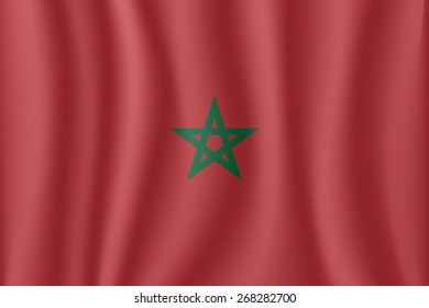 Morocco waving flag