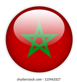 Moroco flag button on white