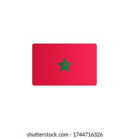 moroco flag vector. country flag isolated on white background