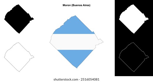 Conjunto de mapas de Moron department (Buenos Aires)