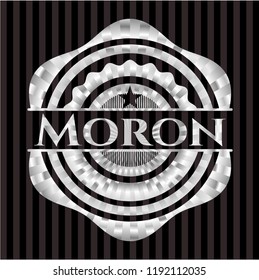 Moron silvery shiny emblem