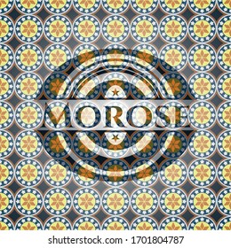 Morose arabesque emblem background. arabic decoration.