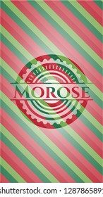 Morose christmas badge background.