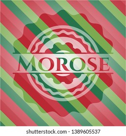 Morose christmas style emblem. Vector Illustration. Detailed.