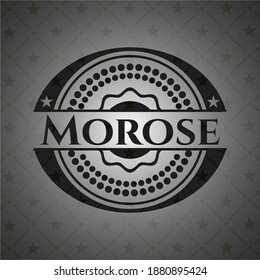 Morose retro style black emblem. Vector Illustration. Detailed. 