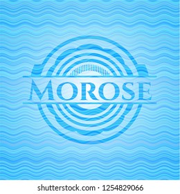 Morose water wave representation style badge.