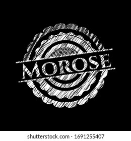 Morose written on a chalkboard. Vector Illustration. Detailed.