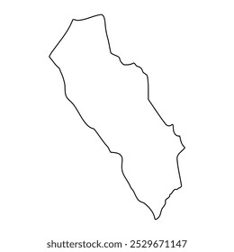 Mapa do distrito de Moroto, divisão administrativa de Uganda. Ilustração vetorial.