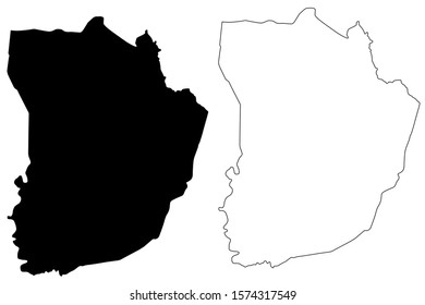 Morovis municipality (Commonwealth of Puerto Rico, Porto Rico, PR, Unincorporated territories of the United States) map vector illustration, scribble sketch Morovis map