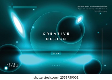 Conceito de espaço de plano de fundo de morfo com texto do título do quadro de efeito de vidro. Cartaz, banner, apresentação, papel de parede móvel e desktop.