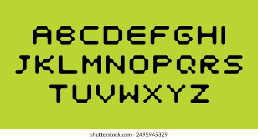 Morph Letters Complete Alphabet Font Typography Dictionary Vector Isolated Text Effect