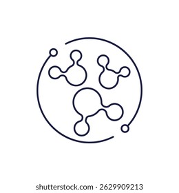 Icono de la línea de Morph en blanco