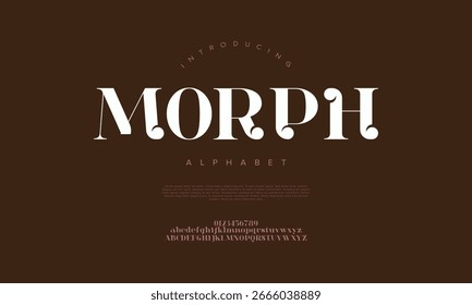 Morph Modern Bold Serif Alphabet