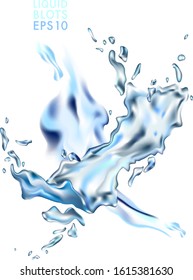 Morphing blots on white. Elements for design layout of different liquid products