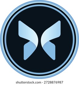 morpho-morpho cryptocurrency drawings on abstract background. 3d illustrations.