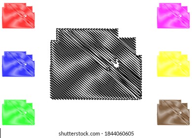Morris County, Kansas (U.S. county, United States of America) map vector illustration